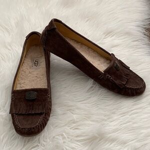 2002.UGG suede lined loafers